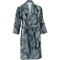 Padiro unisex badjas XL - zwart / groen - 100% katoen