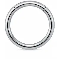 Cilla Jewels Zilverkleurige Gladde Damesneusring met Clickersluiting