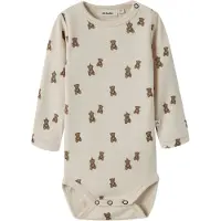Lil´ Atelier Rompertje/body bruin / wolwit