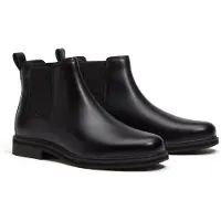 Timberland Heren Zwarte Stormbucks Chelsea-enkellaarzen van leer (42), Plat, Geen, Casual TB0A42PGW021