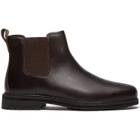 Timberland Heren Donkerbruine Stormbucks Chelsea-laarsjes van leer (44), Plat, Geen, Casual TB0A42PGW011