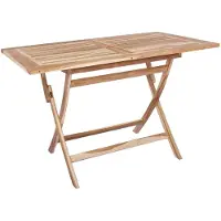 vidaXL Vouwtuin Tafel Naturel 120 x 70 x 75,5 cm Massief Teakhout