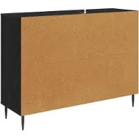 vidaXL Dressoir WIJHE Zwart eiken 102 x 33 x 76 cm Bewerkt hout