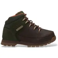 Timberland Kids Bruine Euro Sprint-leren laarzen (32), Leer, Plat, Veters, Casual, Buiten, kinderkleding TB0A5SRAAFK1