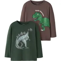 Name it Shirt 'NMMNedin' bruin / groen / jade groen / donkergroen