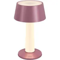 Sompex LULU, draadloze tafellamp , Roze mettalic - 19cm hoog dimbaar - oplaadbaar - Stijlvol voor binnen en buiten - en past zich perfect aan uw interieurstijl aan.