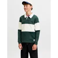 JACK&JONES JUNIOR Junior Sweatshirt groen / wit