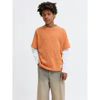 Jack & Jones Junior Sweatshirt 'JCOECHO' oranje / wit