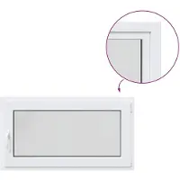 vidaXL Kleur binnenkant kelderraam Wit RISOR 110 x 55 cm