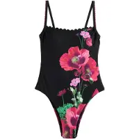 Ted Baker Shaping-badpak groen / roodviolet / cranberry / zwart