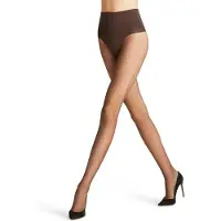 Falke Shaping Top met vormgevend effect materiaal transparant 20 DEN panty dames bruin - maat S-M