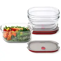 Black+blum BLACK + BLUM Stack + Nest Meal Prep Vershoudbakjes Glas - 1.2L - set van 3