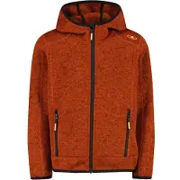 CMP - Boy's Jacket Fix Hood Jacquard Knitted - Fleecevest 140, rood