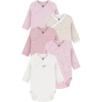 Petit Bateau Romper l/s - 5-pack - Variant - - 12 mnd - Rompers Lange Mouw