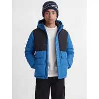JACK&JONES JUNIOR Junior Winterjas 'JCOSpeed' neonblauw / zwart