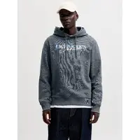 Jack & Jones Sweatshirt lichtblauw / grijs / oranje / wit