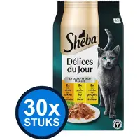 Sheba 30x - Delices du Jour Gevogelte Selectie in Gelei Multipack - Kattenvoer Natvoer - 6x50g