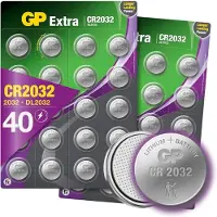 GP Extra Lithium CR2032 batterij - 40 stuks knoopcel batterijen CR2032 3V (CR 2032 batterij, DL2032)