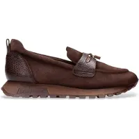Hispanitas Dames Bruine leren sneakers Oregon (39), Leer, Plat, Geen, Casual HI265166