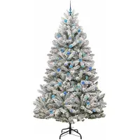 vidaXL Kunstkerstboom 240 cm 300 LED's Warmwit PVC en Staal