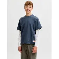 Jack & Jones Junior Sweatshirt 'JCOECHO' navy / wit