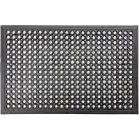 ANRO Rubberen Deurmat Zwart 60x90cm – Ringmat Honingraatmat Antislip Buiten Rubbermat Schoonloopmat
