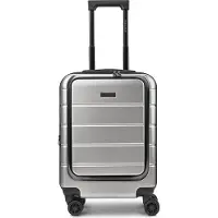 Police Dublin 4 wielen Cabinewagen S 54 cm Laptopvak met uitbreidingsplooi zilverkleurig