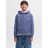 Jack & Jones JUNIOR hoodie met backprint - blauw Trui Jongens Sweat Capuchon - maat 164