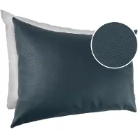 ANRO Sierkussen Groenblauw 30x50cm – Ademend Kunstleer Kussen Inclusief Vulling Bank Woonkamer
