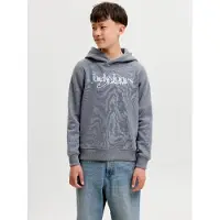 Jack & Jones Junior Sweatshirt 'JJTOM' azuur / grijs / oranje / wit