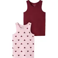 Name it Onderhemd rosa / bordeaux