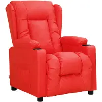 vidaXL Fauteuil verstelbaar kunstleer rood