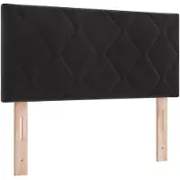 vidaXL Boxspringbed met matras en LED-verlichting, zwart, 120 x 190 cm, fluweel