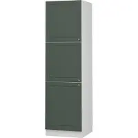 Vicco Hoge kast Fame-Line, Groen-Goud landelijk/Wit, 60 cm