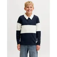 Jack & Jones Junior Sweatshirt 'JORFREDERIKSBERG' marine / wit