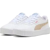 Puma Carina 3.0 imitatieleren sneakers - wit/ecru Jongens/Meisjes Imitatieleer - maat 32