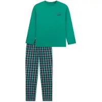 Schiesser Nachtkledij ' Nightwear ' groen / jade groen