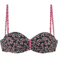 LASCANA Bikinitop pink / zwart / wit