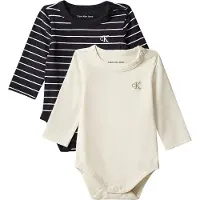 Calvin Klein Rompertje/body beige / zwart / wit