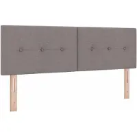 vidaXL Boxspringbed met matras met hoofdeinde Taupe 160 x 200 cm Stof