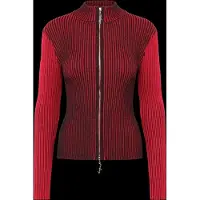 Desigual Gebreid vest rood / zwart