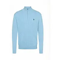 U.S. POLO ASSN. Trui ' UMRomeo Half-zip ' lichtblauw