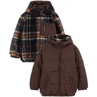 We fashion Tussenjas lichtbeige / bruin / rood / zwart