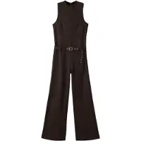 Mango Jumpsuit 'BELTO' donkerbruin