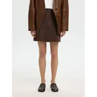 Selected Suède Minirok Dames Bruin 36