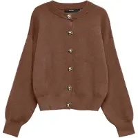 Vero Moda Gebreid vest 'VMNoella' chocoladebruin