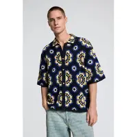 Desigual Gebreid vest navy / kobaltblauw / geel / wit