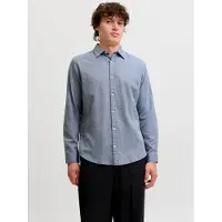 Jack & Jones Overhemd 'JJEField' navy / wit