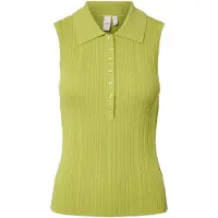 Y.A.S Gebreide bodywarmer 'YASTanki' limoen