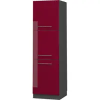 Vicco Hoge kast Fame-Line, Bordeauxrode hoogglans/Antraciet, 60 cm